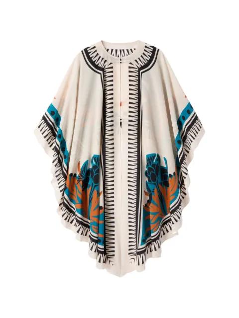 Maria floral print cape by LA DOUBLEJ