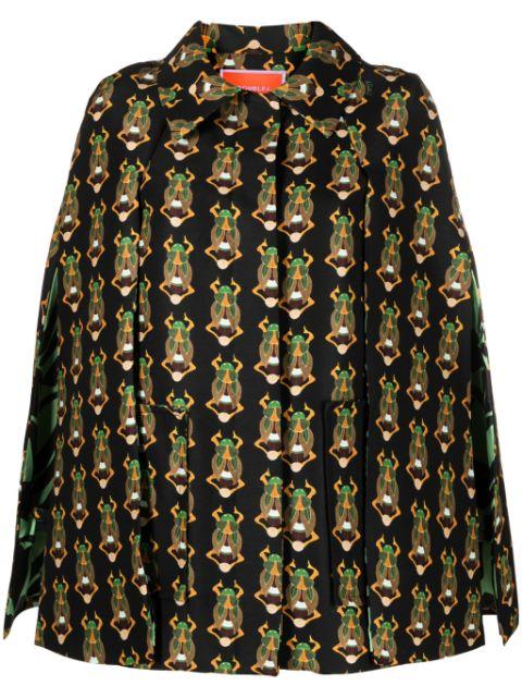 Milano wool-blend cape by LA DOUBLEJ