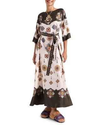 Muumuu Round Neck Nucleus Placee Dress by LA DOUBLEJ