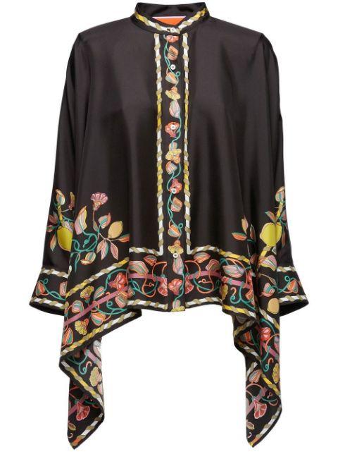 Placée-print foulard shirt by LA DOUBLEJ