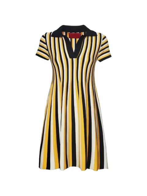 Plaza striped collar mini dress by LA DOUBLEJ