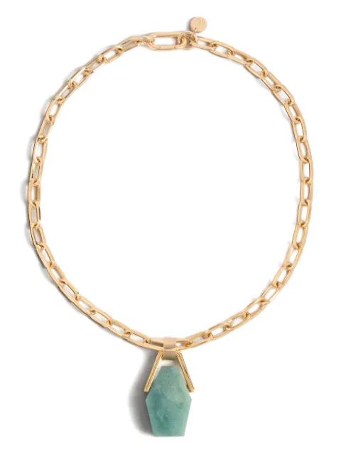 Portal chain geometric necklace by LA DOUBLEJ