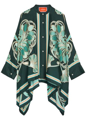 Printed silk-twill shirtguillians easter egg by LA DOUBLEJ