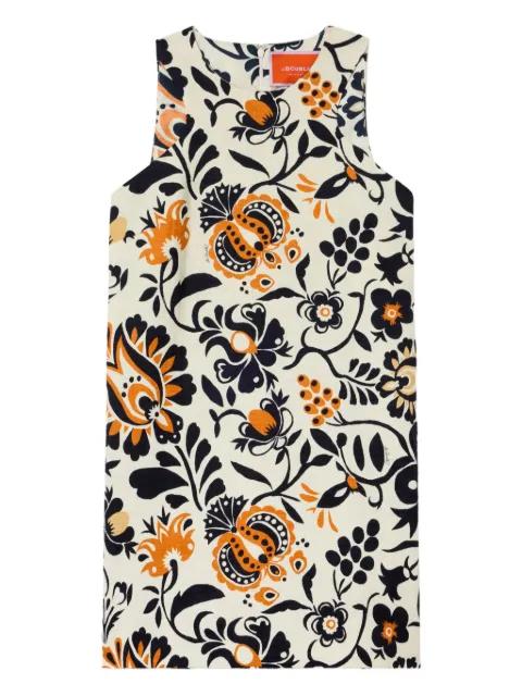 Racer floral-print mini dress by LA DOUBLEJ