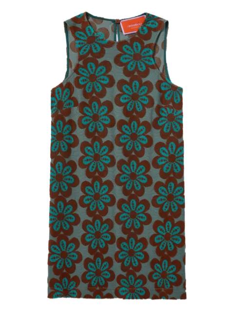 Racer floral-print mini dress by LA DOUBLEJ