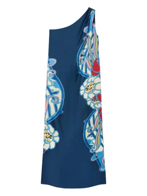 Roy one-shoulder print maxi dress by LA DOUBLEJ