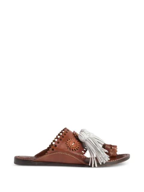 Sandy slides with tassels by LA DOUBLEJ