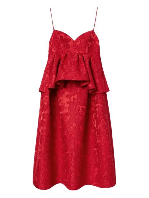 Satine peplum midi dress by LA DOUBLEJ