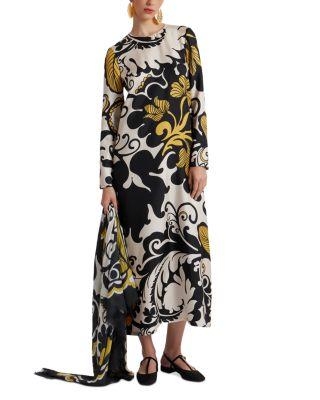 Silk Long Sleeve Swing Dress by LA DOUBLEJ