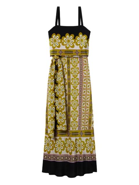 Slip-Around floral-print maxi dress by LA DOUBLEJ