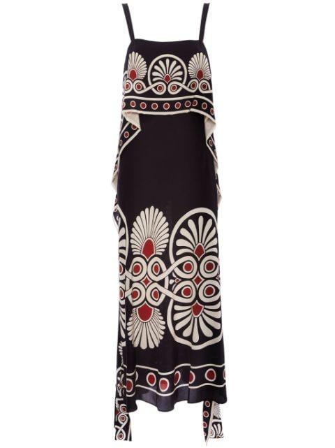 Slip-Around geometric-print dress by LA DOUBLEJ