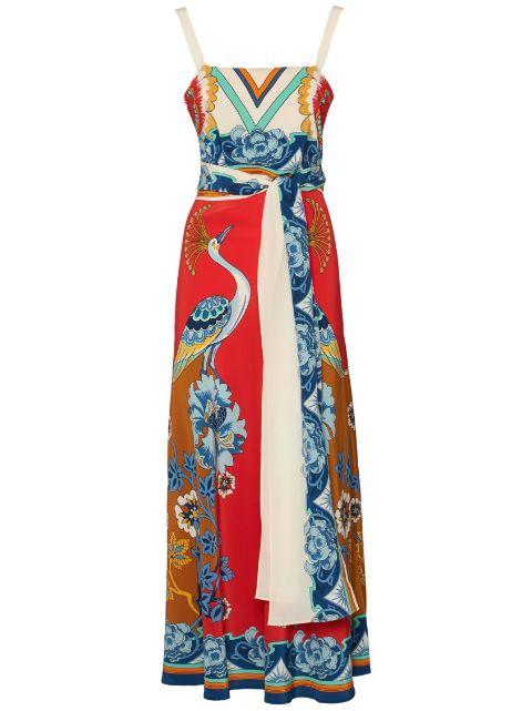Slip-Around printed silk dress by LA DOUBLEJ