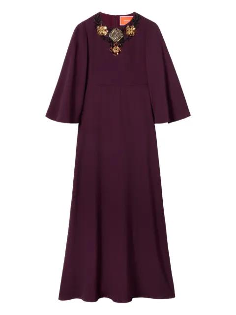 Sorella bell-sleeve maxi dress by LA DOUBLEJ