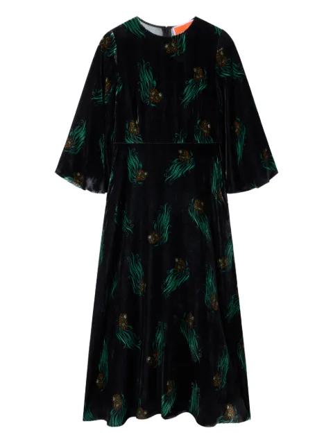Sorella printed midi dress by LA DOUBLEJ