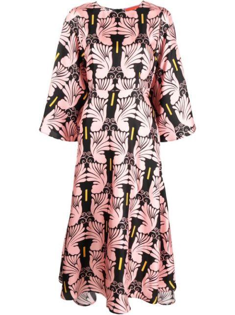 Sorella printed silk dress by LA DOUBLEJ