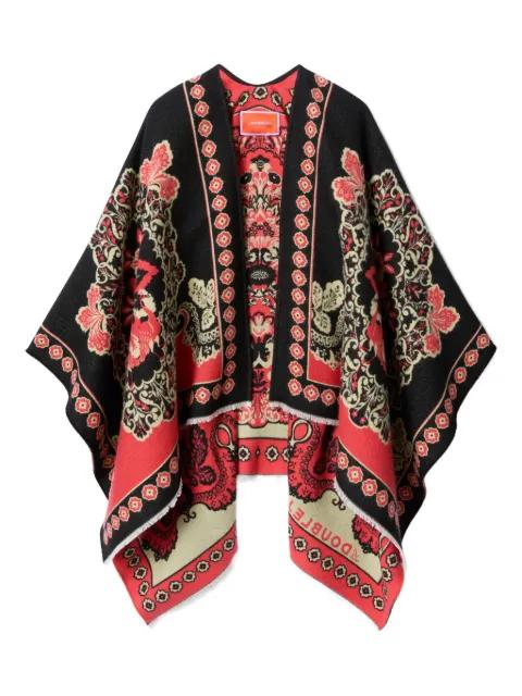 Soul  floral-print poncho by LA DOUBLEJ