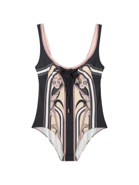 Sunset floral print swimsuit by LA DOUBLEJ