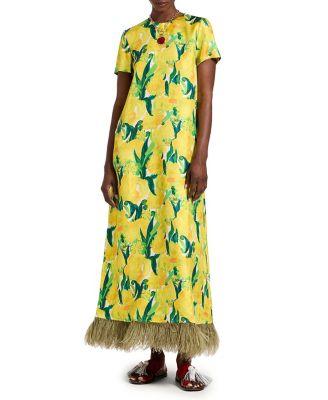 Swing Dress with Feathers by LA DOUBLEJ