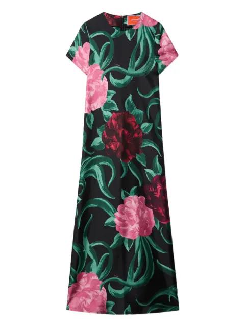 Swing floral midi dress by LA DOUBLEJ