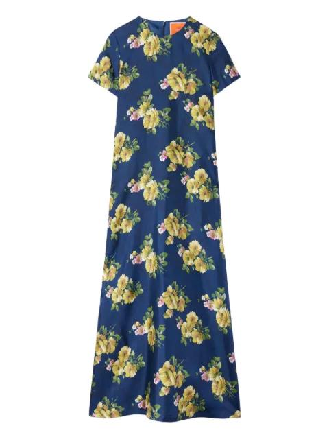 Swing floral-print maxi dress by LA DOUBLEJ