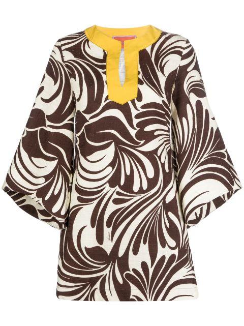 The Kaftan Mini printed dress by LA DOUBLEJ