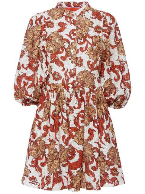 botanical-print poplin dress by LA DOUBLEJ