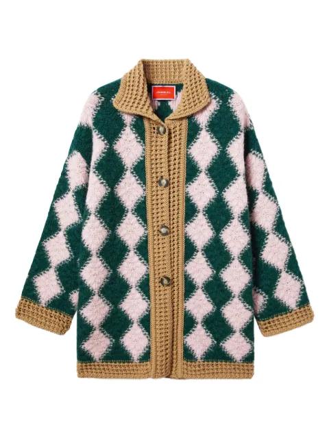 diamond-pattern cardigan by LA DOUBLEJ