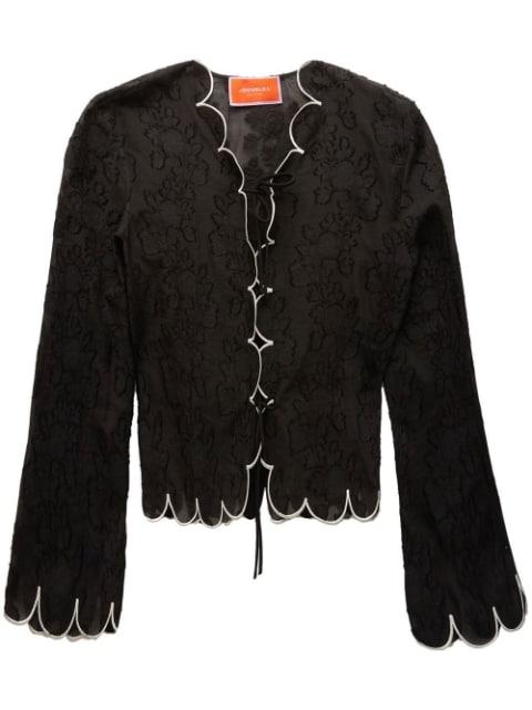 embroidered crop jacket by LA DOUBLEJ