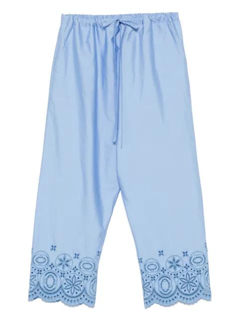 embroidered trousers by LA DOUBLEJ
