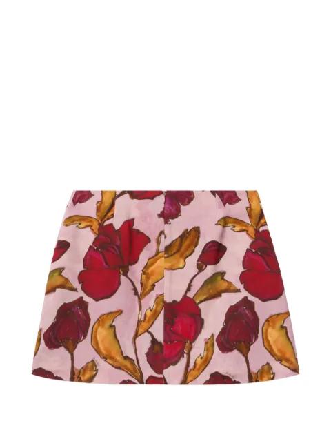 floral mini skirt by LA DOUBLEJ