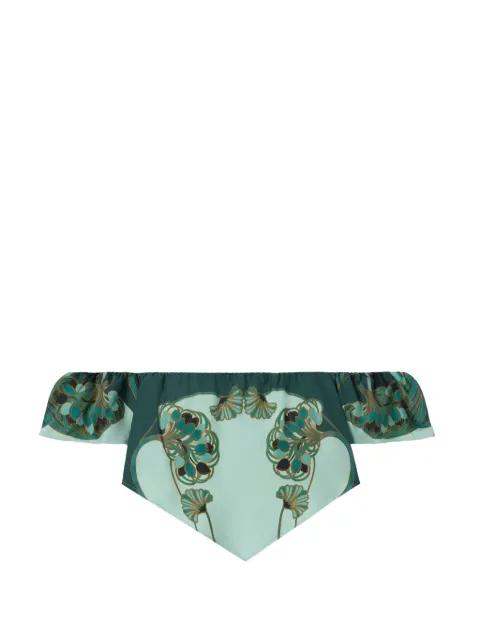 floral off-shoulder top by LA DOUBLEJ