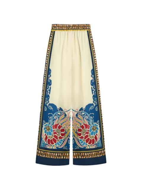 floral palazzo trousers by LA DOUBLEJ
