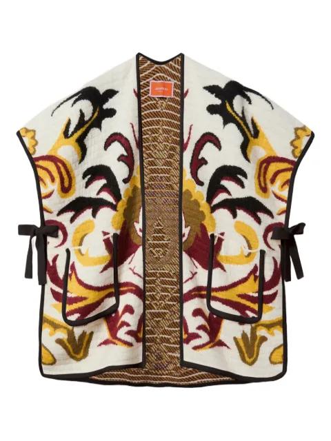 floral-pattern cape by LA DOUBLEJ