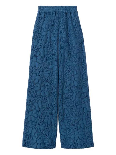 floral-pattern lace trousers by LA DOUBLEJ