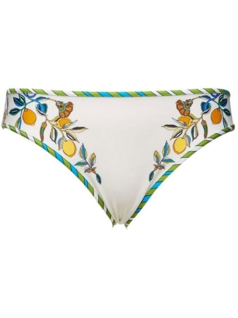 floral-print bikini bottom by LA DOUBLEJ