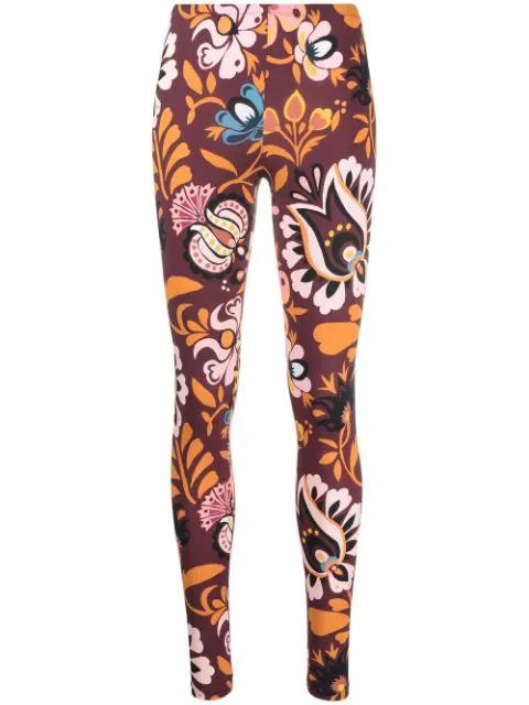 floral-print leggings by LA DOUBLEJ