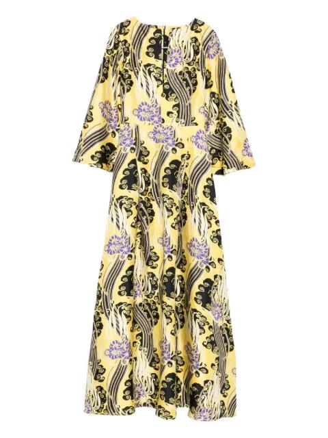 floral-print maxi dress by LA DOUBLEJ