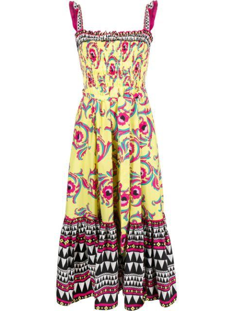 floral print mid-length dress by LA DOUBLEJ