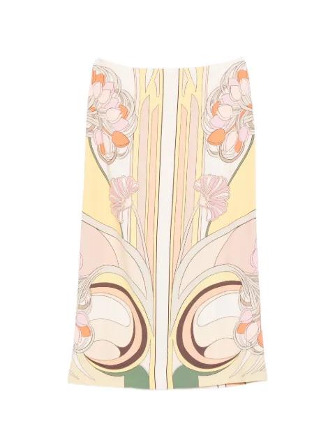 floral-print midi skirt by LA DOUBLEJ