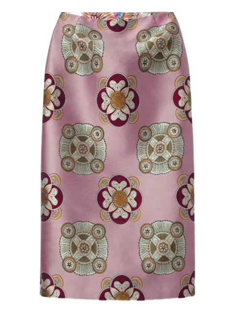 floral-print pencil skirt by LA DOUBLEJ