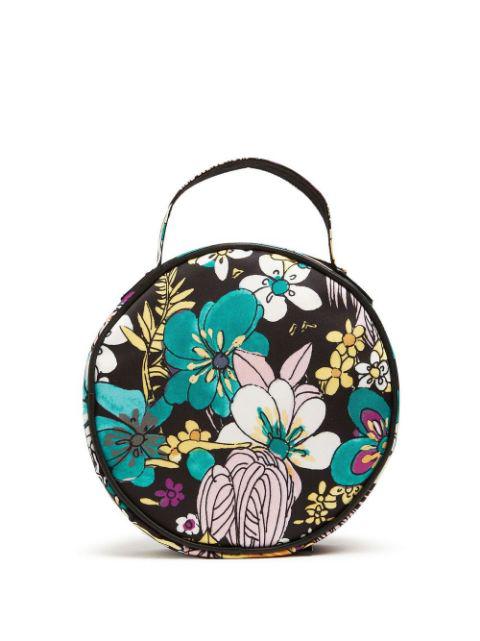 floral print round clutch by LA DOUBLEJ
