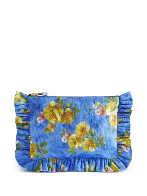 floral-print ruffled clutch by LA DOUBLEJ