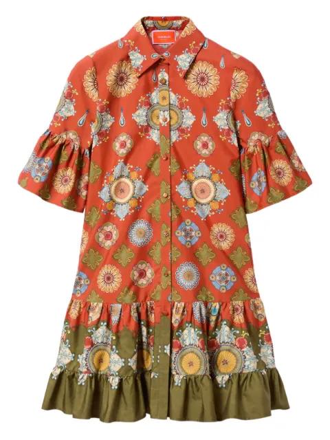 floral-print ruffled dress by LA DOUBLEJ