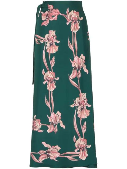 floral-print sarong skirt by LA DOUBLEJ