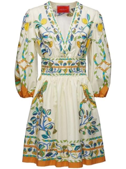 floral-print short dress by LA DOUBLEJ