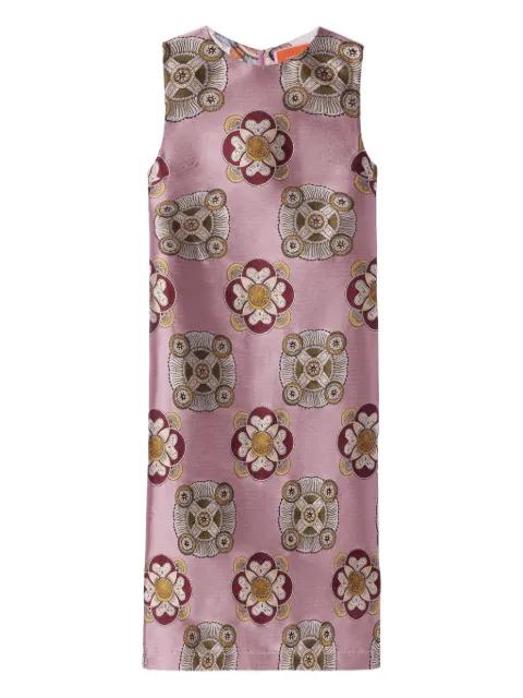 floral-print sleeveless midi dress by LA DOUBLEJ