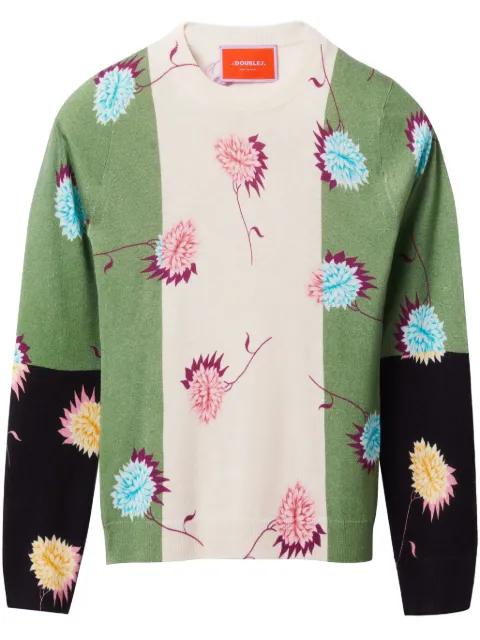floral-print sweater by LA DOUBLEJ