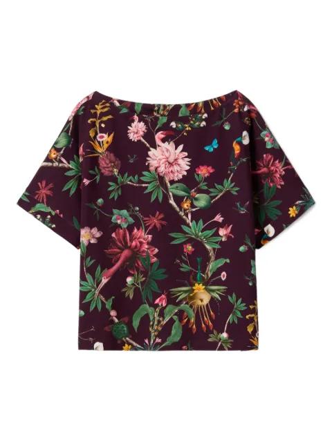 floral short-sleeve blouse by LA DOUBLEJ