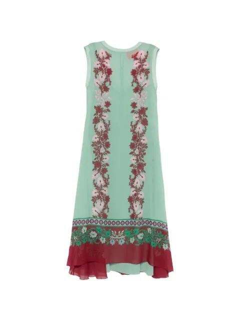 floral silk midi dress by LA DOUBLEJ