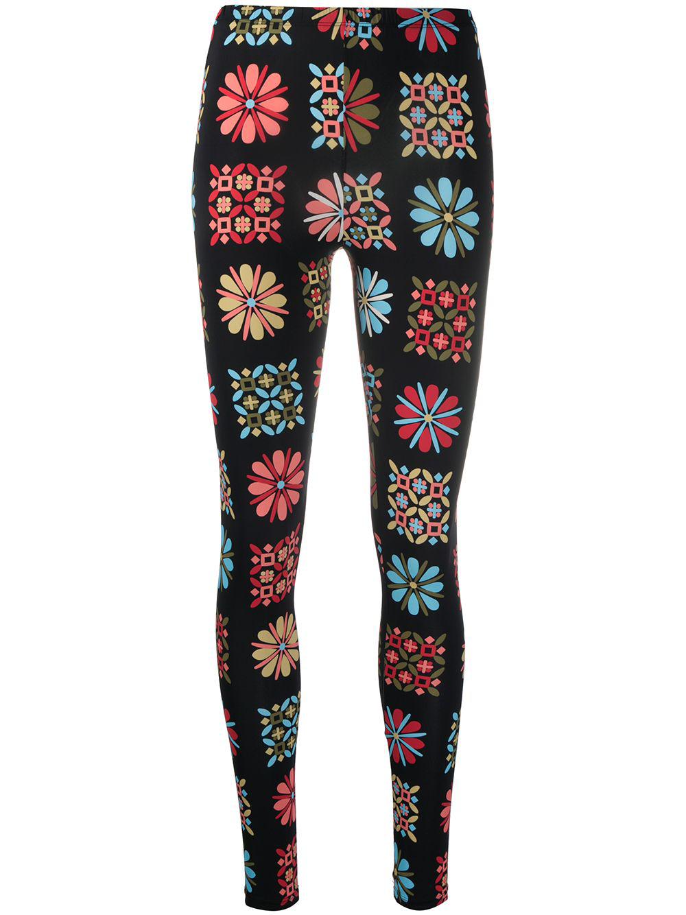 floral stretch leggings by LA DOUBLEJ